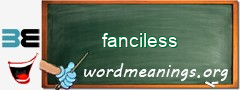WordMeaning blackboard for fanciless